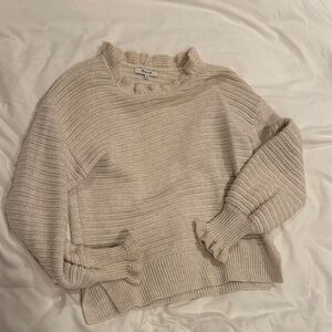 Madewell Cream Ribbed Sweater